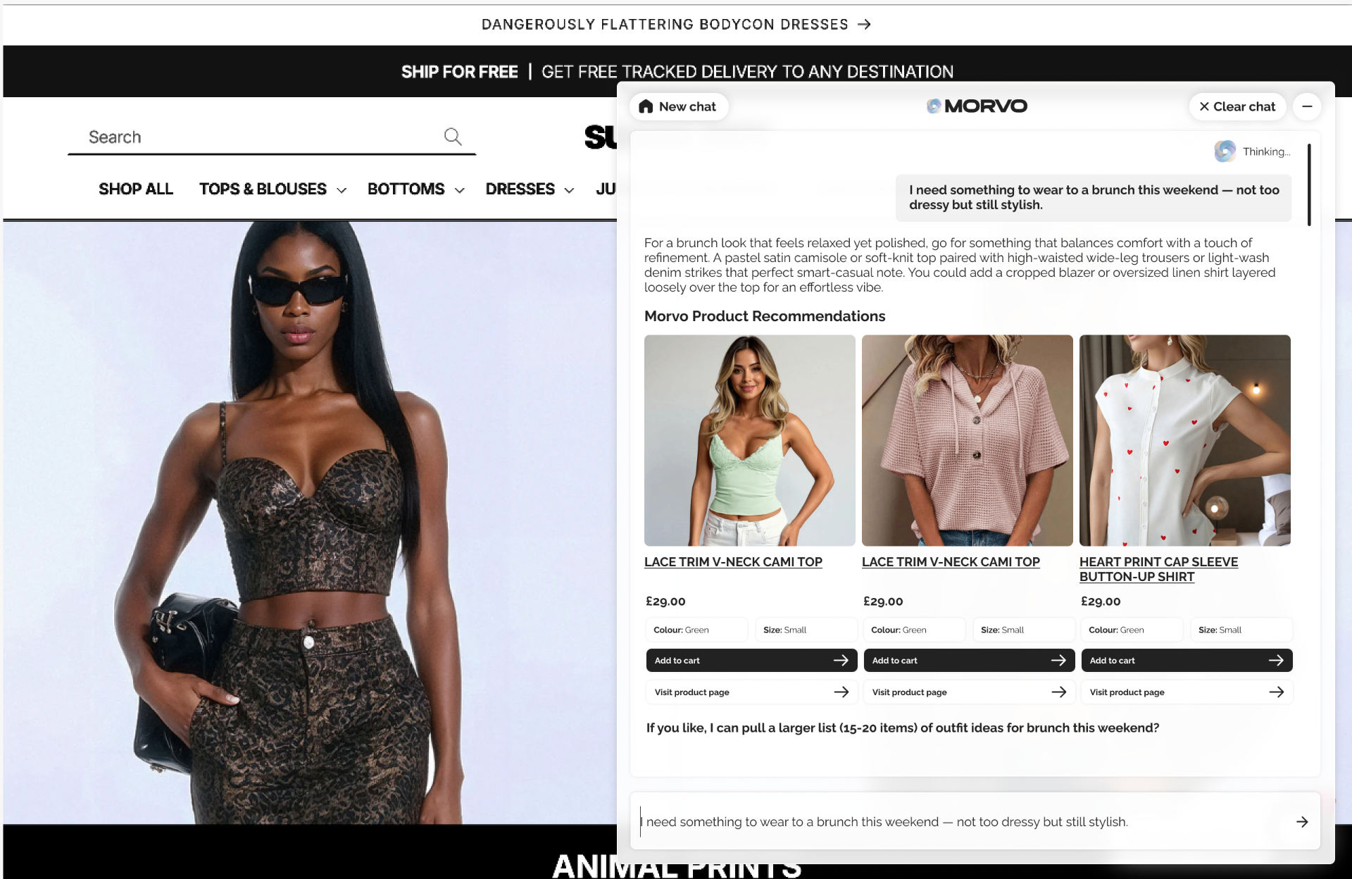 Morvo AI personal shopper product comparison and guided discovery interface